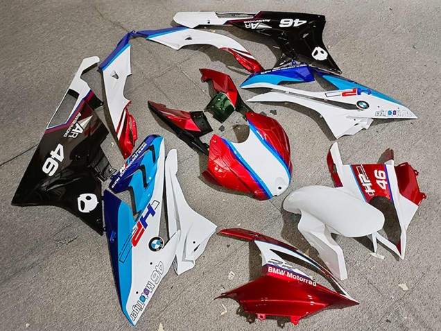 BMW S1000RR Motorrad Verkleidung 2019-2022 - Rot Weiss Blau 46