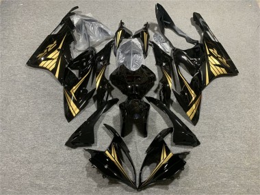 BMW S1000RR Motorrad Verkleidung 2017-2018 - Gold Glanzendes Schwarz