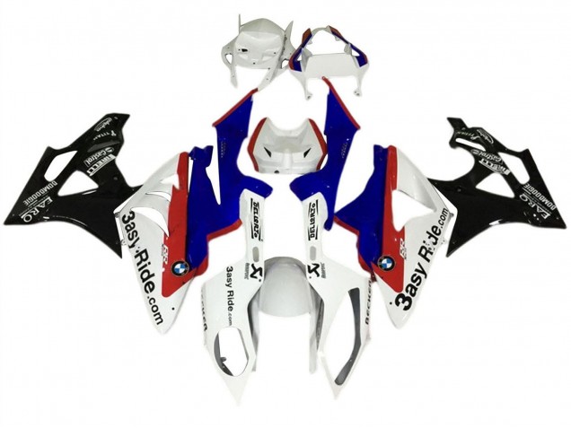 BMW S1000RR Motorrad Verkleidungen Kit 2017-2018 - Weiss Blau Rot Glanzendes Schwarz