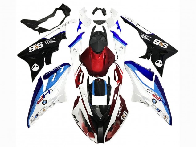 BMW S1000RR Motorrad Verkleidung Kit 2015-2016 - Weiss Rot Blau Schwarz