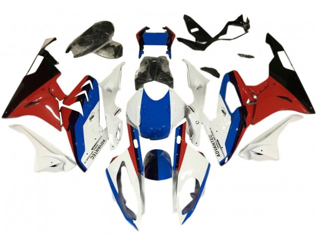 BMW S1000RR Motorrad Verkleidung 2015-2016 - Weiss Rot Blau Schwarz