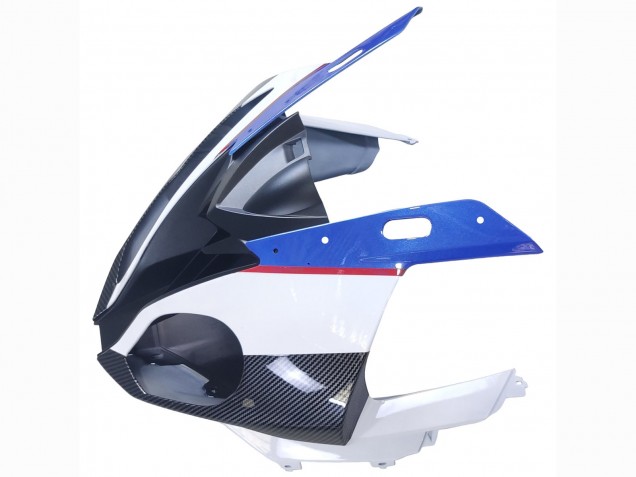 BMW S1000RR Motorrad Verkleidung 2015-2016 - Weiss Blau Schwarz Carbonfaser