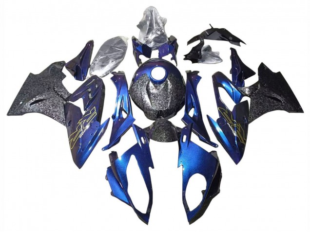 BMW S1000RR Motorrad Verkleidung 2015-2016 - Gradient Lila Blau Geschmiedet Carbonfaser