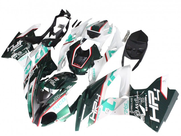 BMW S1000RR Motorrad Verkleidung 2015-2016 - Weiss Grun Schwarz
