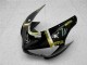 Kawasaki ZX6R Motorrad Verkleidung 2005-2006 - Glanzendes Schwarz Weiss Gold Lucky Strike
