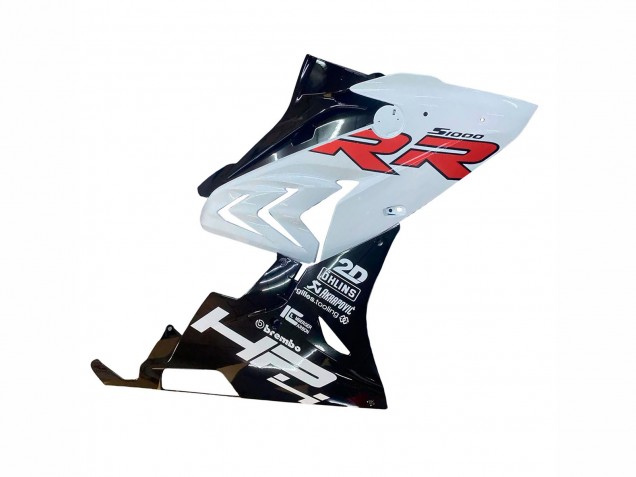 BMW S1000RR Motorrad Verkleidung 2015-2016 - Weiss Glanzendes Schwarz