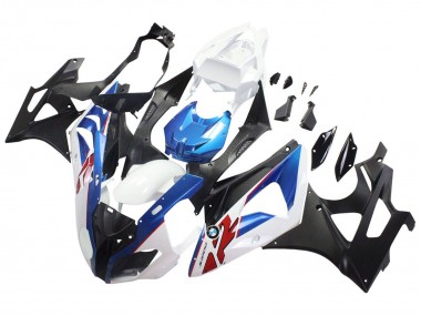 BMW S1000RR Motorrad Verkleidung 2009-2014 - Weiss Blau Matt Schwarz