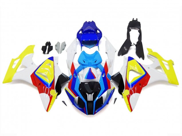 BMW S1000RR Motorrad Verkleidung 2009-2014 - Weiss Rot Blau Gelb