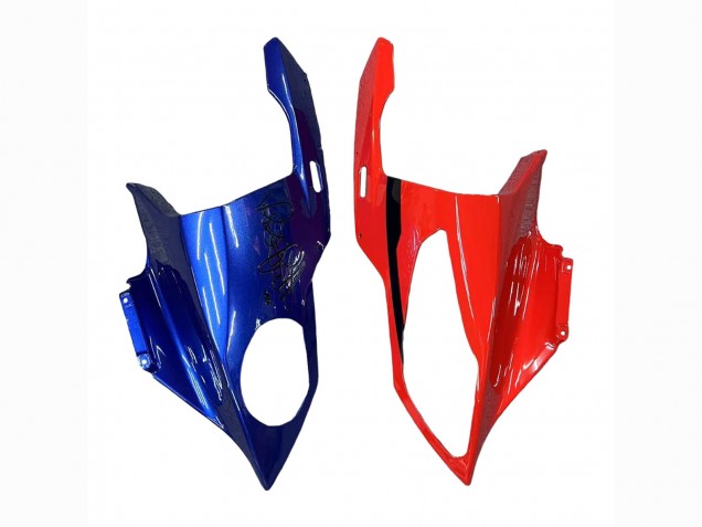 BMW S1000RR Motorrad Verkleidung 2009-2014 - Rot Blau Gelb Hai