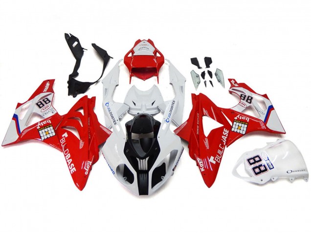 BMW S1000RR Motorrad Verkleidung 2009-2014 - Weiss Rot