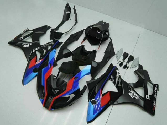 BMW S1000RR Motorrad Verkleidung 2009-2014 - Blau Rot Matt Schwarz Castrol