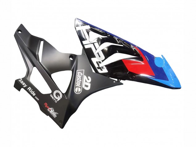 BMW S1000RR Motorrad Verkleidung 2009-2014 - Blau Rot Matt Schwarz Castrol