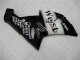 Kawasaki ZX6R Motorrad Verkleidung 2005-2006 - Glanzendes Schwarz Weiss West
