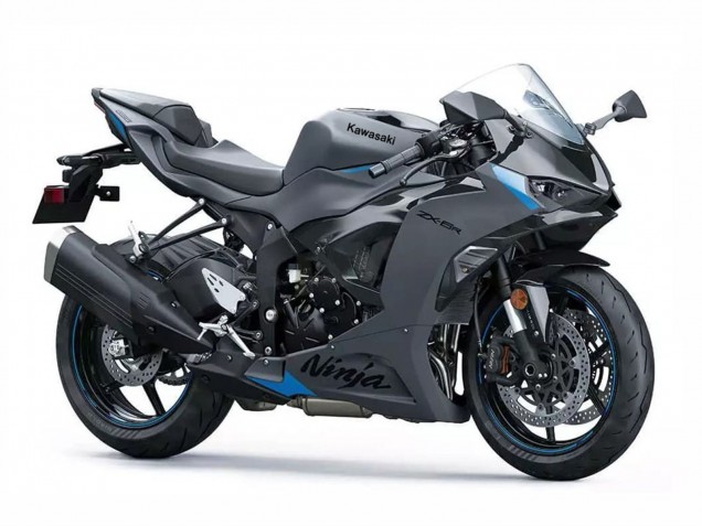 Kawasaki ZX6R Motorrad Verkleidung 2023-2026 - Grau Ninja