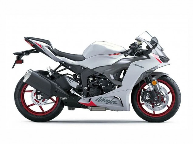 Kawasaki ZX6R Motorrad Verkleidung 2023-2026 - Perl Weiss Schwarz Rot