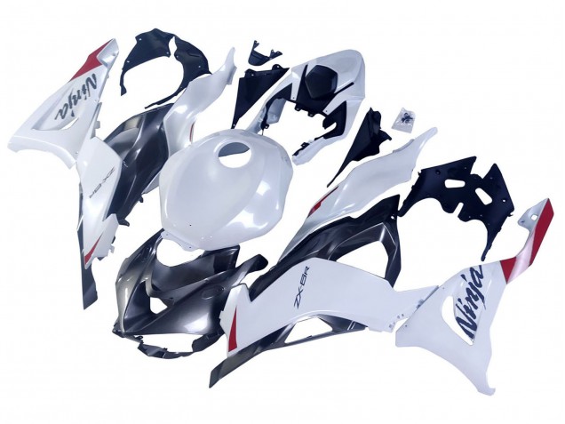 Kawasaki ZX6R Motorrad Verkleidung 2023-2026 - Perl Weiss Schwarz Rot