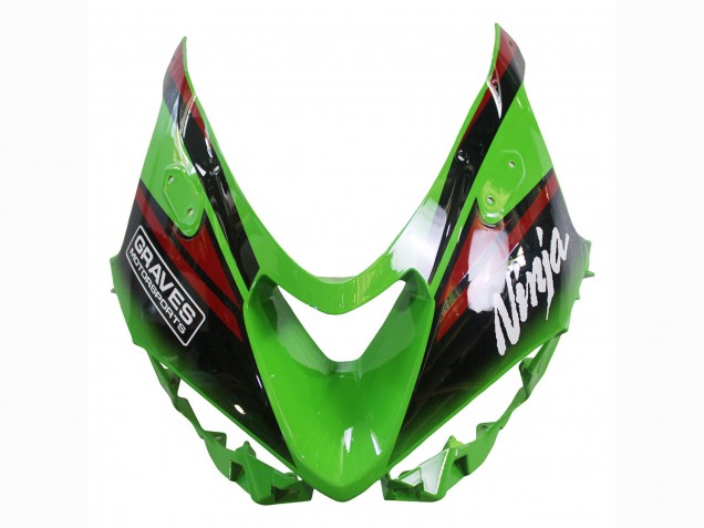 Kawasaki ZX6R Motorrad Verkleidung 2023-2026 - Grun Schwarz Rot Gelb Dunlop