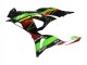 Kawasaki ZX6R Motorrad Verkleidung 2023-2026 - Grun Schwarz Rot Gelb Dunlop