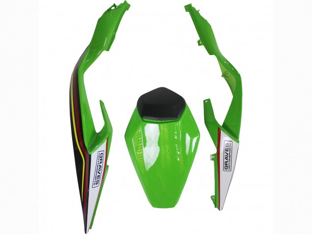 Kawasaki ZX6R Motorrad Verkleidung 2023-2026 - Grun Schwarz Rot Gelb Dunlop