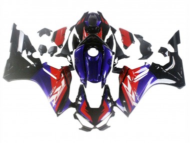 Honda CBR1000RR Motorrad Verkleidung 2017-2023 - Rot Blau Glanzendes Schwarz