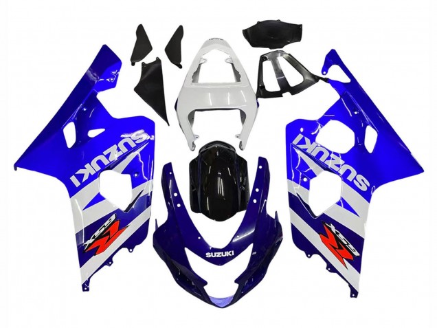 Suzuki GSXR 600 / GSXR 750 Motorrad Verkleidung Kit 2004-2005 - Weiss Blau Schwarz Rot
