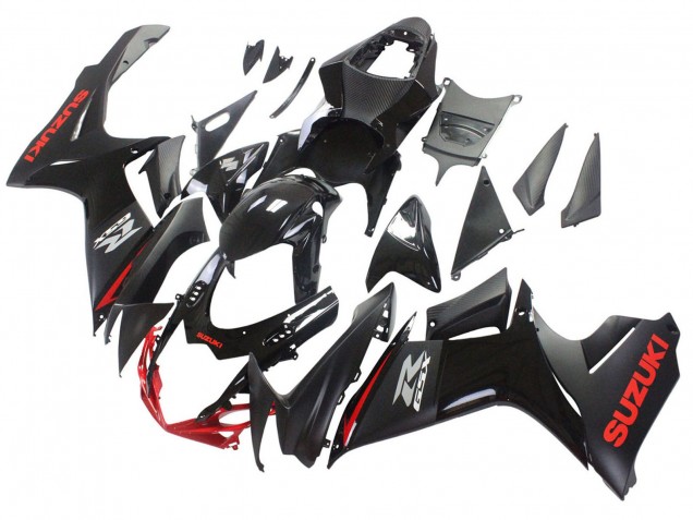 Suzuki GSXR 600 / GSXR 750 Motorrad Verkleidung 2011-2024 - Schwarz Grau Rot Linie