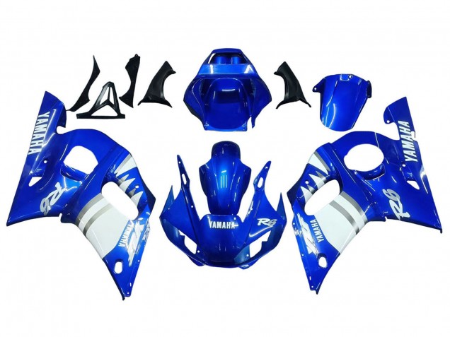 Yamaha YZF 600 R6 Motorrad Verkleidung 1998-2002 - Blau Weiss