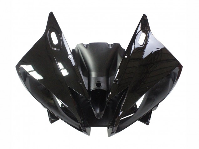 Yamaha YZF 600 R6 Motorrad Verkleidung 2006-2007 - Glanzendes Schwarz Matt Schwarz