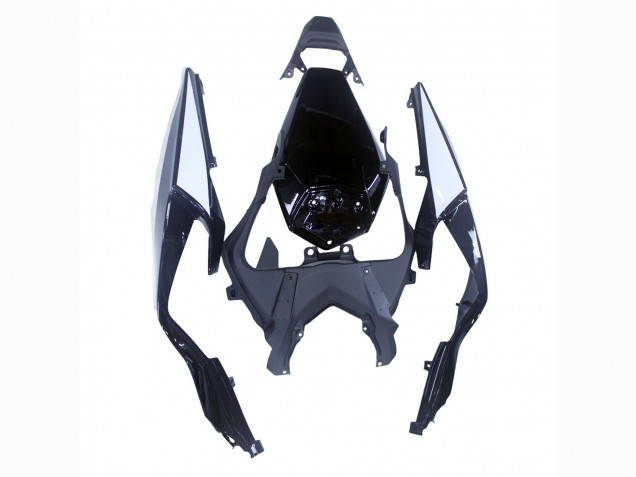 Kawasaki ZX6R Motorrad Verkleidung 2019-2022 - Glanzendes Schwarz Weiss