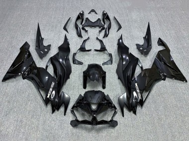 Kawasaki ZX6R Motorrad Verkleidung 2019-2022 - Glanzendes Schwarz