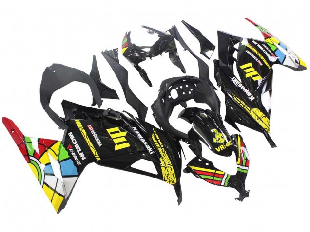 Kawasaki EX300 Motorrad Verkleidung 2013-2017 - Glanzendes Schwarz Gelb Rot Grun Blau Weiss