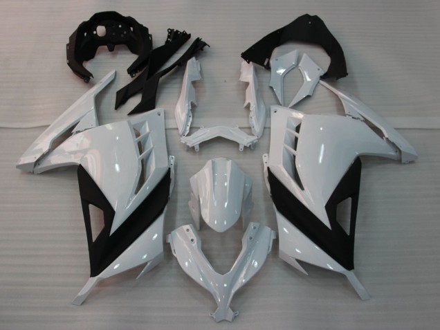 Kawasaki EX300 Motorrad Verkleidung 2013-2017 - Glanzendes Weiss Schwarz