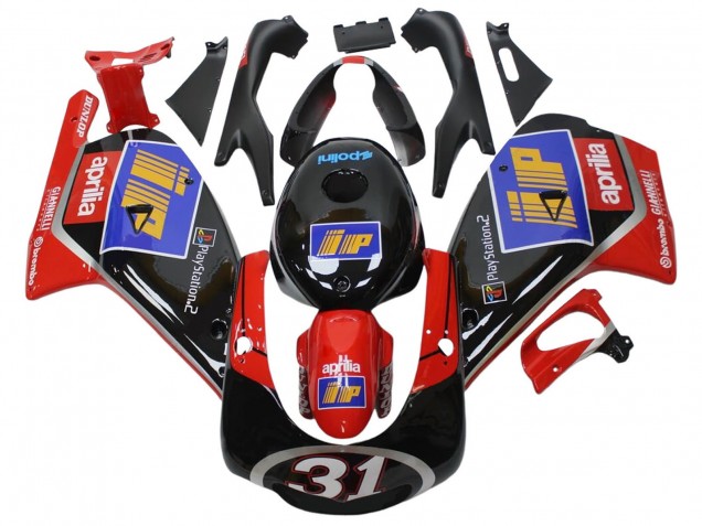 Aprilia RS125 Motorrad Verkleidung 2000-2005 - Schwarz Rot Blau Silber 31
