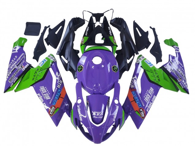 Aprilia RS125 Motorrad Verkleidung 2006-2011 - Lila Grun Rot