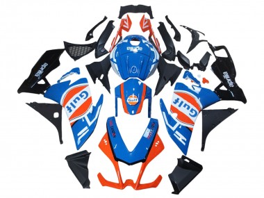 Aprilia RS4 50 125 Motorrad Verkleidung 2012-2019 - Weiss Blau Orange Glanzendes Schwarz Gulf