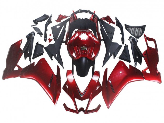 Aprilia RS4 50 125 Motorrad Verkleidung 2012-2018 - Rot Matt Schwarz