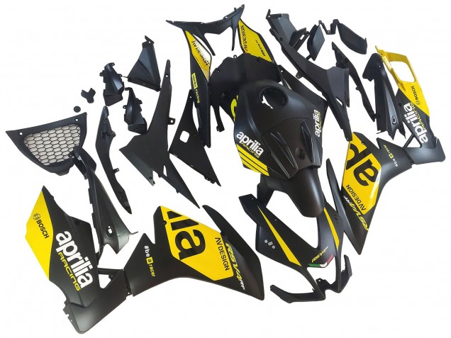 Aprilia RS4 50 125 Motorrad Verkleidung 2012-2019 - Gelb Matt Schwarz