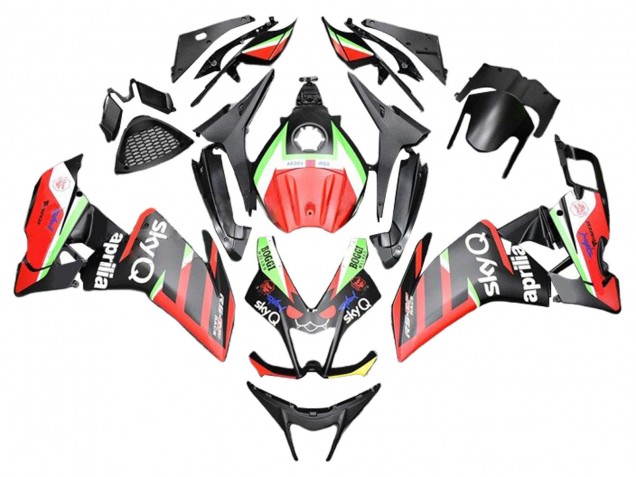 Aprilia RS4 50 125 Motorrad Verkleidung 2012-2019 - Rot Grun Schwarz