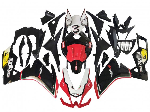 Aprilia RS4 50 125 Motorrad Verkleidung 2012-2019 - Weiss Rot Gelb Glanzendes Schwarz