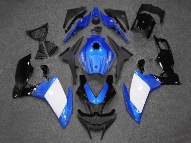 Aprilia RS4 50 125 Motorrad Verkleidung 2012-2019 - Blau Weiss Glanzendes Schwarz