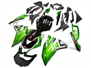 Aprilia RS4 50 125 Motorrad Verkleidung 2012-2019 - Weiss Grun Glanzendes Schwarz