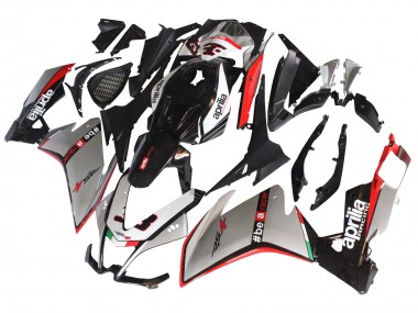 Aprilia RS4 50 125 Motorrad Verkleidung 2012-2019 - Silber Rot Glanzendes Schwarz
