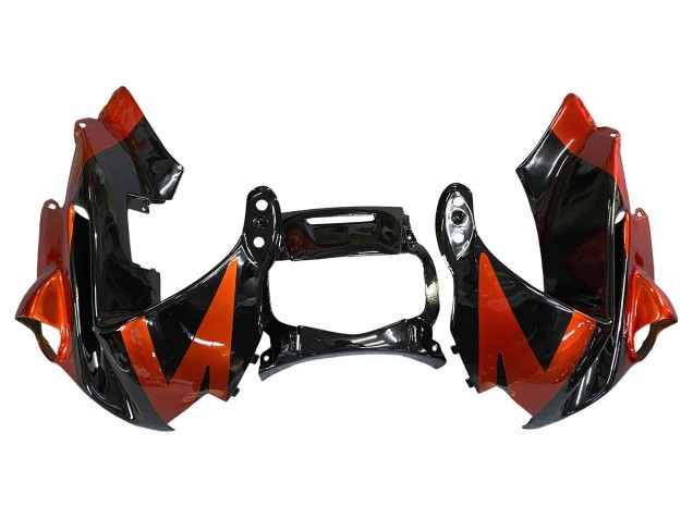Honda CBR600 F2 Motorrad Verkleidung 1991-1994 - Orange Glanzendes Schwarz