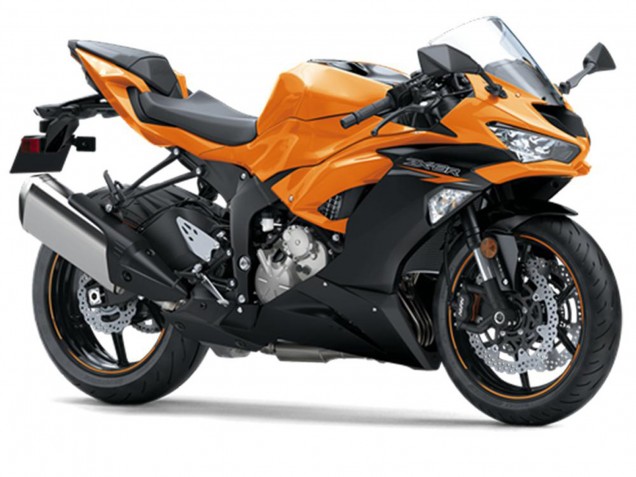 Kawasaki ZX6R Motorrad Verkleidung 2019-2022 - Orange Schwarz