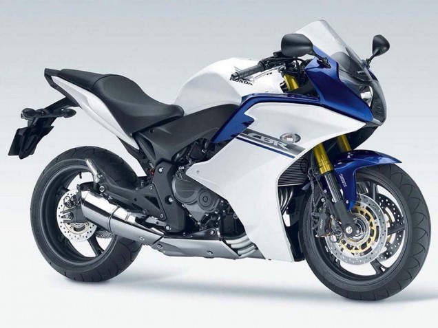 Honda CBR600F Motorrad Verkleidung 2011-2013 - Weiss Blau