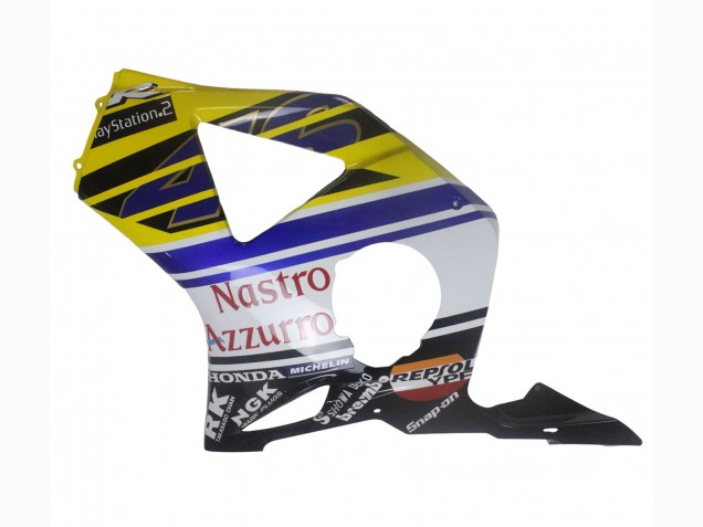 Honda CBR900RR 954 Motorrad Verkleidung 2002-2003 - Blau Gelb Glanzendes Schwarz Rot Nastro Azzurro 46