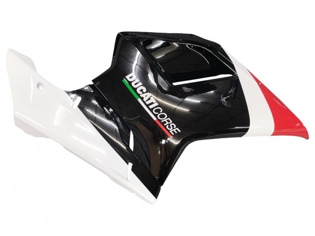 Ducati 848/1098/1198 Motorrad Verkleidung 2007-2014 - Weiss Rot Glanzendes Schwarz