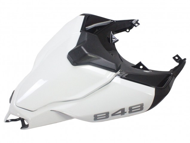 Ducati 848/1098/1198 Motorrad Verkleidung 2007-2014 - Weiss Glanzendes Schwarz Corse