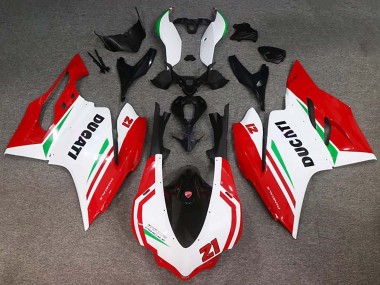 Ducati 959/1299 Motorrad Verkleidung 2015-2020 - Weiss Rot Grun Glanzendes Schwarz 21