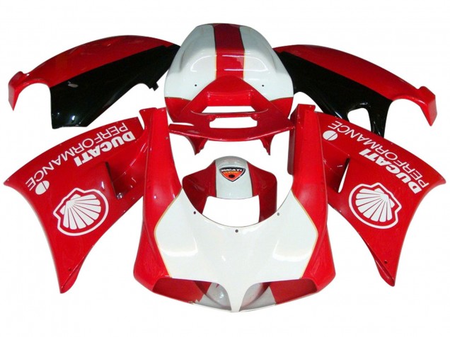 Ducati 959/1299 Motorrad Verkleidung 2015-2020 - Weiss Rot Glanzendes Schwarz Performance